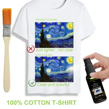 Sublimation Spray Sublimation Coating For Cotton Shirts Spray All Fabrics  Including Polyester Carton Canvas Quick Drying And Super Adhesion  Waterproof High Gloss Bright 100ML 