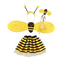 segolike 4Pc Bumble Bee Honey Girls Kids Fairy Halloween Fancy Dress Up Party Costume