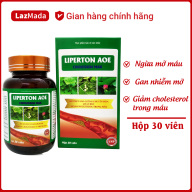 Viên uống LIPERTON AOE - Thành phần thảo dược tự nhiên - Giảm mỡ máu, gan nhiễm mỡ, giảm cholesterol trong máu, giảm béo hiệu quả - Hộp 30 viên chuẩn GMP Bộ Y tế thumbnail