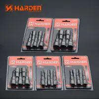 ดอกไขควง หัวแม่เหล็กยาว 1 แผง (5 ชิ้น) บล็อก ไขควง (Professional 5pcs Custom Magnetic Nut Driver) HARDEN 550622 550624