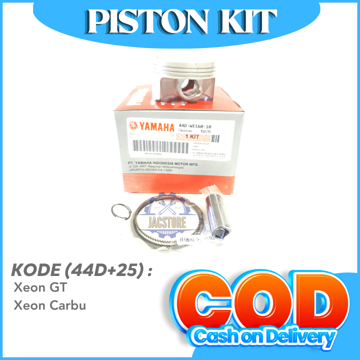 PISTON SEHER KIT SET 44D +25 YAMAHA XEON GT XEON CARBU KARBURATOR