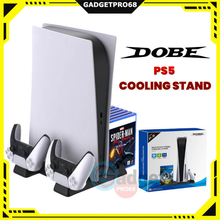 DOBE PS5 Multi Functional Cooling Stand Dual Charging Dock Disc Stand