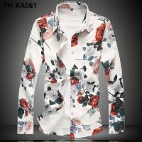 and summer mens long sleeve young cultivate ones morality leisure elastic digital printing mast yards of design