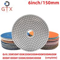 6 Inch 150mm Diamond wet Polishing Pad Stone refurbished polishing Grinding Discs For Granite Stone Concrete Marble Polishing