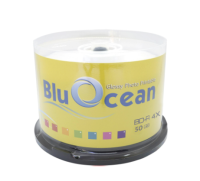 B GRADE Bluocean BD-R  50 GB แผ่นเปล่าบลูเรย์ 4x Bluray Glossy White Inkjet  แพค 50 แผ่น