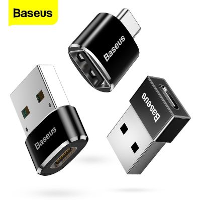 ✲۞❈ BASEUS อะแดปเตอร์ Micro USB ตัวเมีย แปลง Type C ตัวผู้ OTG สําหรับ Macbook Samsung S10 Huawei