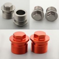 ✺◕☜ 2Pcs(1 Pair) Motorcycle CNC Aluminum Front Shock Absorber Fork Screws Cap Cover Fit for Honda CBR 150/CBF 125Gray/Orange Color