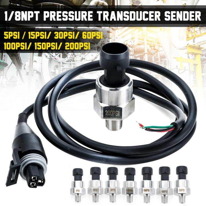 1M 5V 1/8NPT Stainless Steel Fuel Pressure Transducer Transmitter For