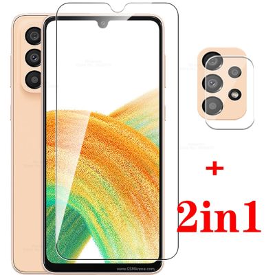 2in1 camera glass for samsung a33 5G cases tempered glass on sumsung a33 a 33 galaxya33 6.4 inch safty protcetor glas cover film