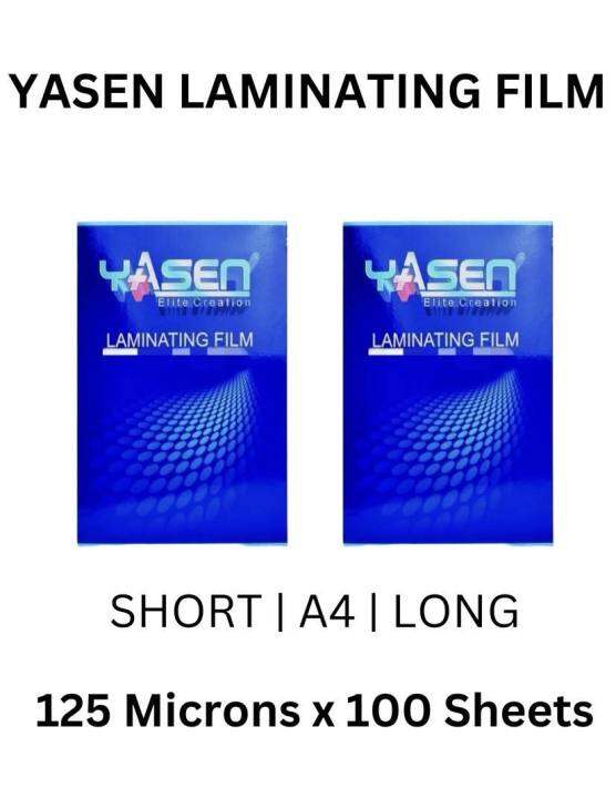 YASEN LAMINATING FILM 125 MICRONS A4 SIZE 100 SHEETS PER REAM Lazada PH