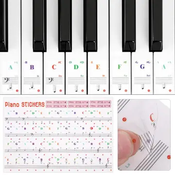 49/37/61/88Key Colorful Music Keyboard Piano Protective Stickers