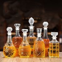 800ML novelty lead-free whiskey decanter party barware whiskey glass bottle for Liquor Scotch Bourbon Bar Wine Tools