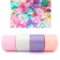 【cw】6cm 25yards Glitter Tulle Mesh Ribbon Roll Sequin Gauze DIY Craft Hair Bow Poms Tutu Skirt Journal Wedding Birthday Party Supply ！