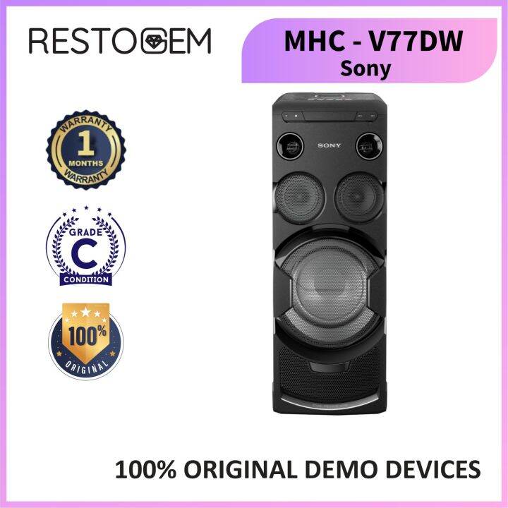 Sony MHCV77DW High Power Home Audio System 100 Original D e m o Unit