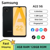 Samsung Galaxy A22 5G A226L KR 6.6 นิ้ว OCTA-core 4GB RAM 128GB ROM 48MP Triple จริงกล้องลายนิ้วมือปลดล็อกโทรศัพท์มือถือ