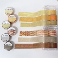 Steve 5M Korean Wooden Floor Wall Tile Step Landscaping Washi Tape Journal Bujo Border Scene Collage Material Sticker