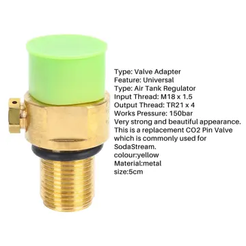 M18X1.5 Refill CO2 Valve Adapter Thread Converter Replacement For