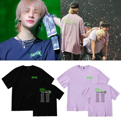 Korean Fashion T Shirt K Pop Kpop K-pop T-shirt StrayKids MANIAC Mne/Women Tshirt Female Harajuku Streetwear Tee Shirts Tops