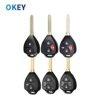 [More Suitable] Okey Remote Car Key Shell Replacement Case Toyota RAV4 /Hilux/camry 3/4ปุ่ม Fob ไม่มีชิป FCCID HYQ12BBY