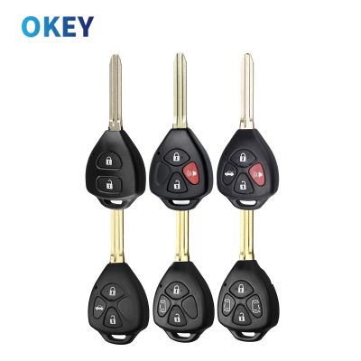 ✒☞ Okey Remote Car Key Shell Replacement Case Toyota RAV4/Hilux/Camry 3/4 Buttons Fob No Chip FCCID HYQ12BBY