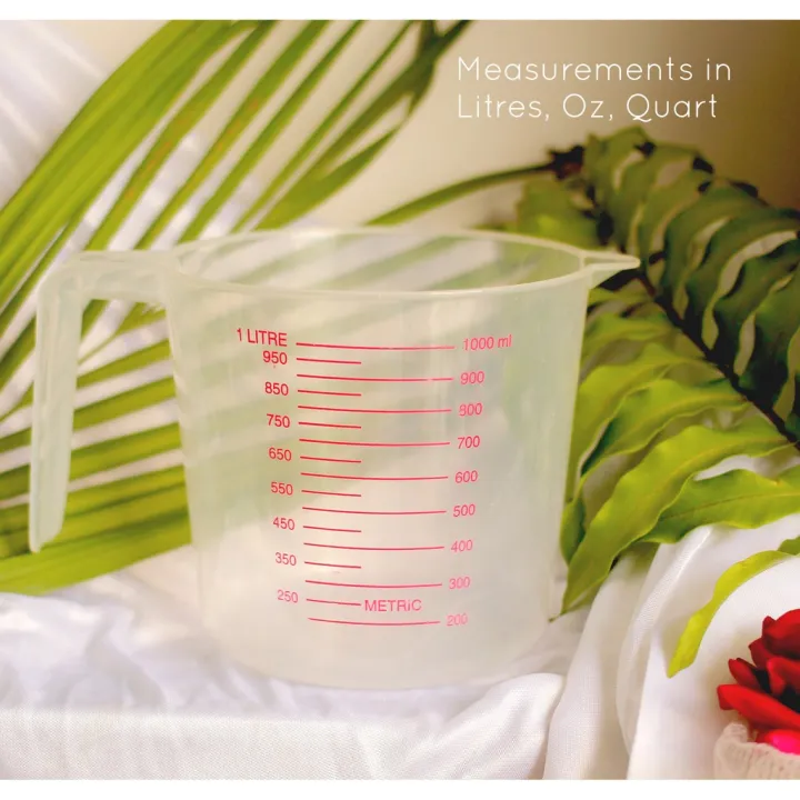 lv=1L Polypropylene Measuring Cup Graduated Pouring Cup Liter/Quart
