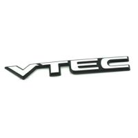 โลโก้ตัวอักษร ฮอนด้า วีเทค พื้นดำ size 9 x 1 cm Honda VTEC EMBLEM BADGE CIVIC