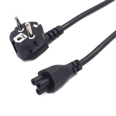Lenovo HP Notebook Power Cord  EU European Plug to IEC 60320 C5 Cloverleaf Power Lead Extension Cable Wires  Leads Adapters