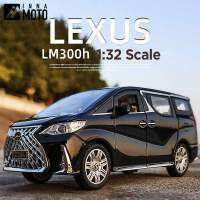 1:32รถ Diecast ของเล่นจำลอง Lexus MPV หุ่นโลหะ LM300H SUV พร้อมเสียงเบาๆของสะสมดึงกลับรถของขวัญ