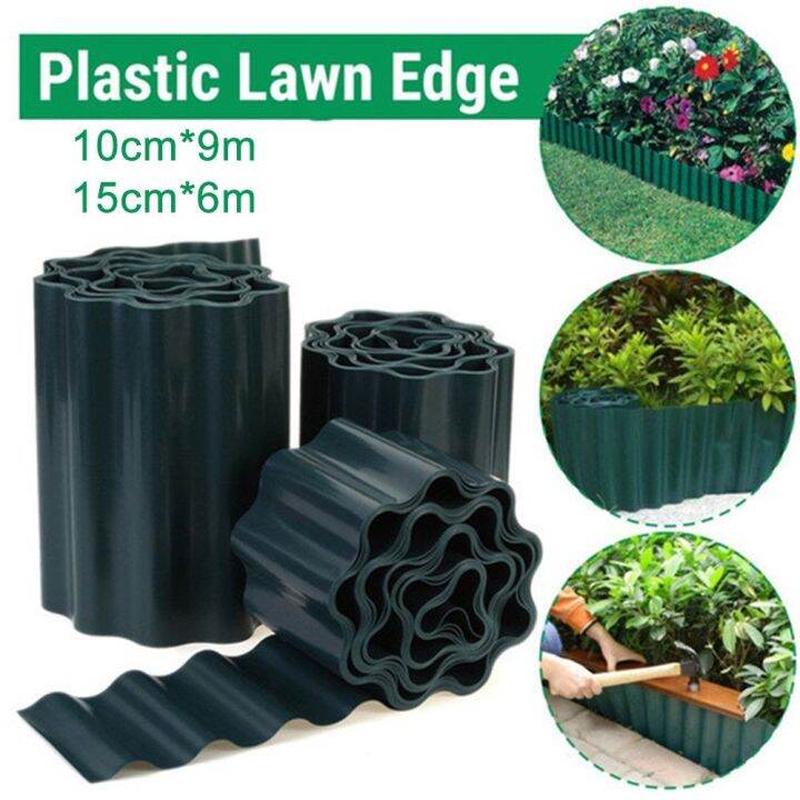 WATCHFUL Flexible Outdoor Palisade Plastic Flower Bed Fence Grass