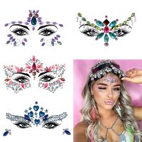 3d New Rhinestone festival Makeup bright Face stickers glitter stones Jewelry Stickers on crystals face gems decoration diamonds