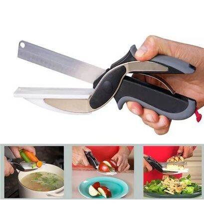 2 in 1 Clever Food Chopper Cutter & Cutting Board- Quickly Chops Your ...