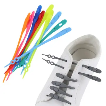 16Pcs Lazy Elastic Silicone Shoelaces No Tie Running Sneakers Strings Shoe  Laces Hot Shoes Accessories for Men Women