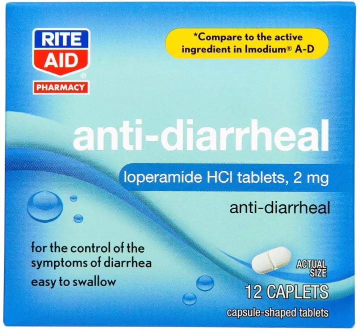 Rite Aid AntiDiarrheal Caplets ,Loperamide Hydrochloride Easyto