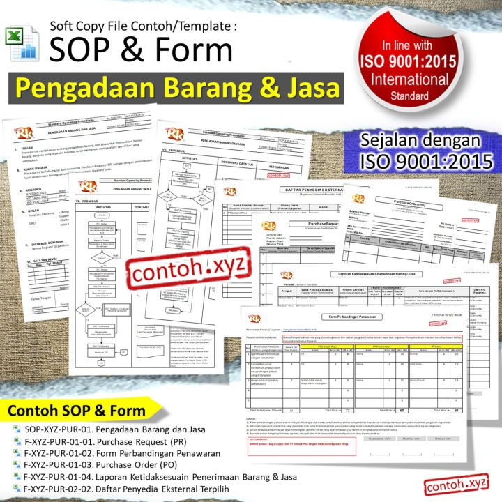 Softcopy Contoh Template Contoh Sop Form Pengadaan Barang Dan