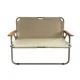 2-seater camping chair (max load 200 kg.), size 113 x 55 x 75 cm. - beige