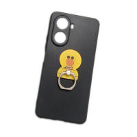 Case For Huawei Nova 10 SE 5T 8 8I 9 Y61 Y70 Y90 P20 P30 Pro P40 P50 Mate 40 RS 50 3D Cute Duck Finger Ring Stand Holder Soft TPU Cover