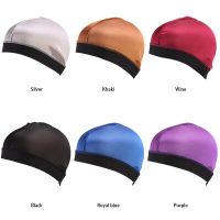 Unisex Summer Satin Breathable Turban Hat Men Hip Hop Durags 1pcs Headbands