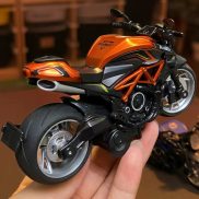1 14 Simulation Motorcycle Pull Back Alloy Car Model Light Sound Effects