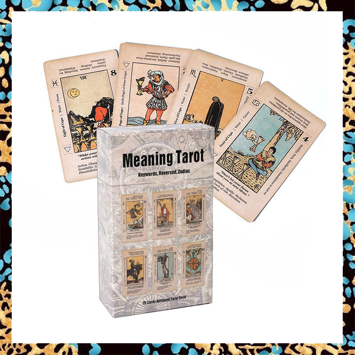 meaning-tarot-ไพ่ทาโรต์สำหรับผู้เริ่มต้น-ความหมายบนการ์ด-ขนาด10-3x6ซม-การ์ดดาดฟ้าไพ่ทาโรต์คลาสสิก78ใบ-เกมทำนายดวงชะตา-ไพ่ทำนาย-ไพ่ยิปซี-ไพ่ออราเคิล-ไพ่ยิบซี-ไพ่ทาโร่-ไพ่ดูดวง-ไพ่ทาโรต์-tarot-card-deck