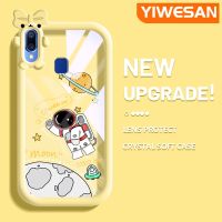 YIWESAN เคสสำหรับ VIVO Y95 Y91 Y91i,เคสลายการ์ตูนการ์ตูนอวกาศดวงจันทร์น้อยมอนสเตอร์เคสนิ่มกันรอยขีดข่วนเคสโทรศัพท์โปร่งใสฝาครอบป้องกันเลนส์กล้องถ่ายรูปซิลิกาเจล TPU