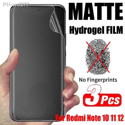 3PCS Matte Hydrogel Film for Xiaomi Redmi Note 10 11 12 10S 11E 11SE 11T Pro Plus Front Back Screen Protector