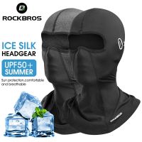 ROCKBROS Cool Men S Hat Summer Anti-UV Bike Helmet Full Face Mask Motorcycle Balaclava Ice Silk Breathable Dustproof Cycling Cap