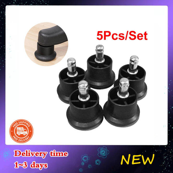 5pcs VOSAREA Chair Caster Wheels Replacement Fixed Stationary Castors