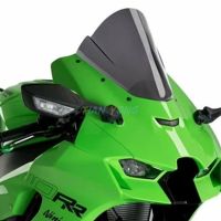 รถจักรยานยนต์สำหรับคาวาซากิ ZX10R 2021-2022-2023กระจกรถยนต์กันลมรถคุณภาพสูงกระจกบังลมสีดำใสควันสปอยเลอร์