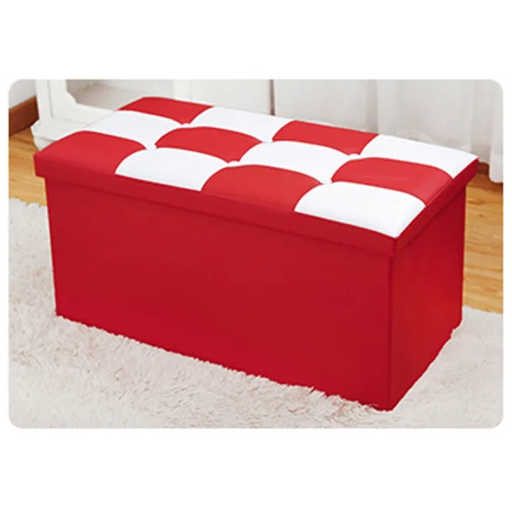 Storage Box Ottoman Foldable Chair Storage Stool 76x38x38 Footrest Seat