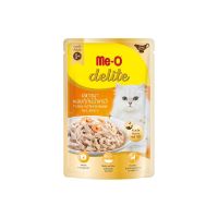 Me-O Delite Tuna with Shrimp in Gravy 70 g  ดีไลท์ อาหารแมวเพาช์ปลาทูน่าผสมกุ้งในน้ำเกรวี่ ขนาด 70 กรัม 12 ซอง