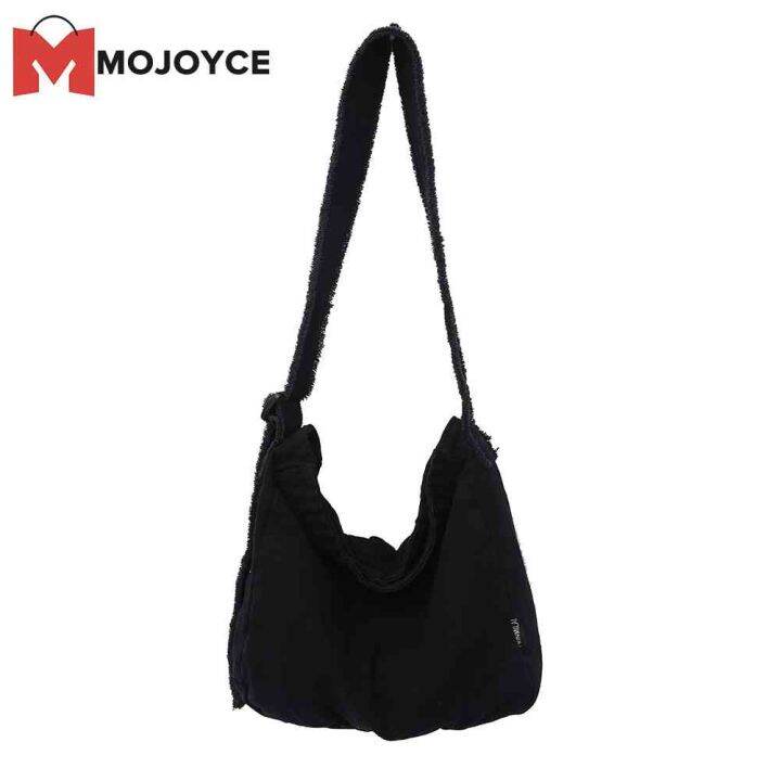 MOJOYCE Large Capacity Canvas Shoulder Bags Soft Travel Women Men Crossbody Satchel Lazada