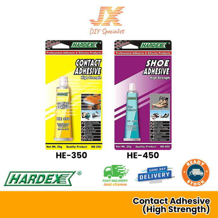 HARDEX HE450 Shoe Adhesive Glue High Strength Gam Gum Kasut 20g Lazada