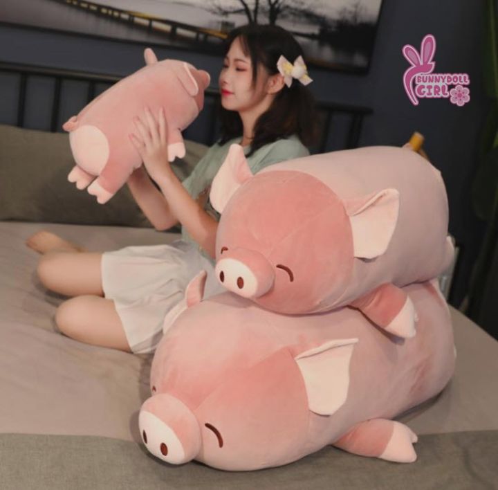 ตุ๊กตาหมู-หมอนหมู-อุ๋งอุ๋ง-ของขวัญวันเกิด-ของขวัญรับปริญญา-pink-stuffed-pet-piggy-soft-plush-pig-dolls-animal-toy