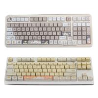 คีย์บอร์ดคีย์แคปฝากลปุ่มกด PBT  XDA,มี133ปุ่มน่ารัก9มม. สำหรับรุ่น61/64/68/78/84/87/96/98/104/108